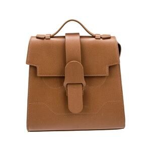 Senreve Mini Alunna brown Chestnut Top Handle Backpack Crossbody Bag